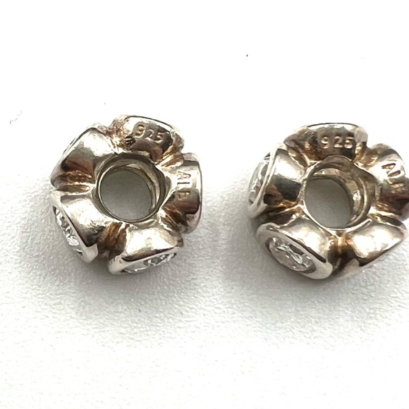Pandora Retired Crystal and Sterling Silver - Set of Two Charms - Picture 5 of 5